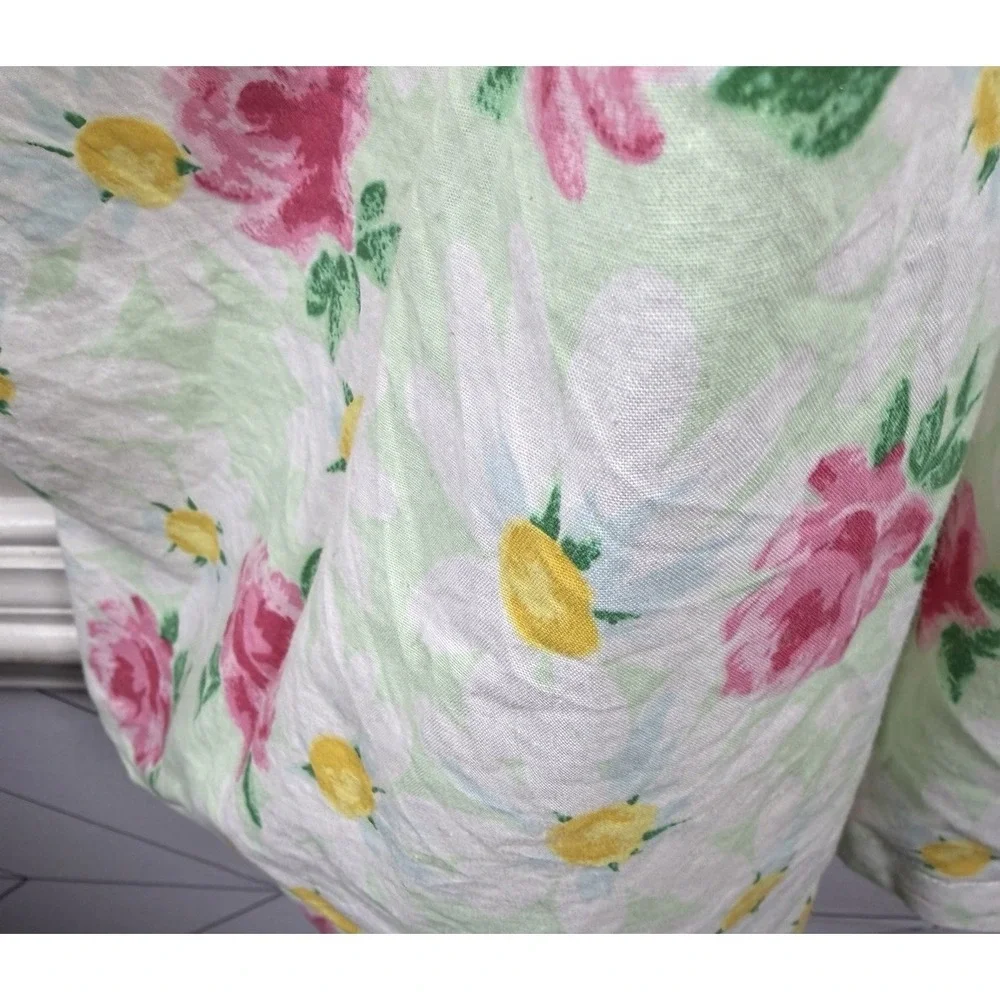 VTG Moon Dance Women's Nightgown Housecoat 2X Pink Floral Granny Cottage‎ Sleep
